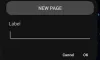 New Page Label New Page Label