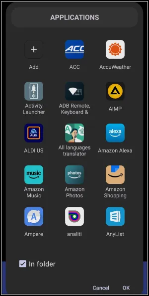 Folder - Application Selection