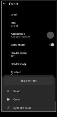 Folder Text Color