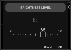 Examples of adjustment sliders for system settings. Examples of adjustment sliders for system settings.