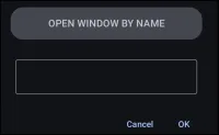 Input dialog for targeting specific windows by name. Input dialog for targeting specific windows by name.