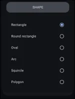 Shape Selection dialog Shape Selection dialog