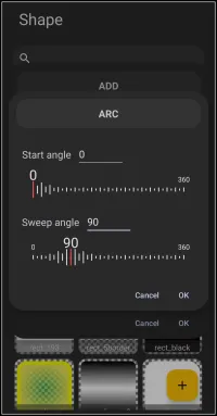 Shape - Arc Options
