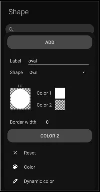 Oval color 2 Selection